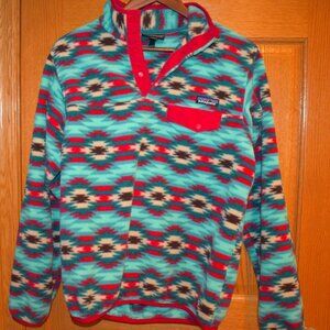 Patagonia Synchilla Wild Desert pattern Snap-T fleece pullover sweater